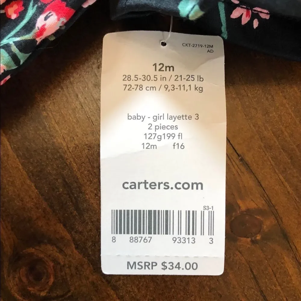 NWT Carters Floral Dress with Bloomers Diaper Cover